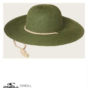 O'Neill Green Cream Knit Beanie Hat